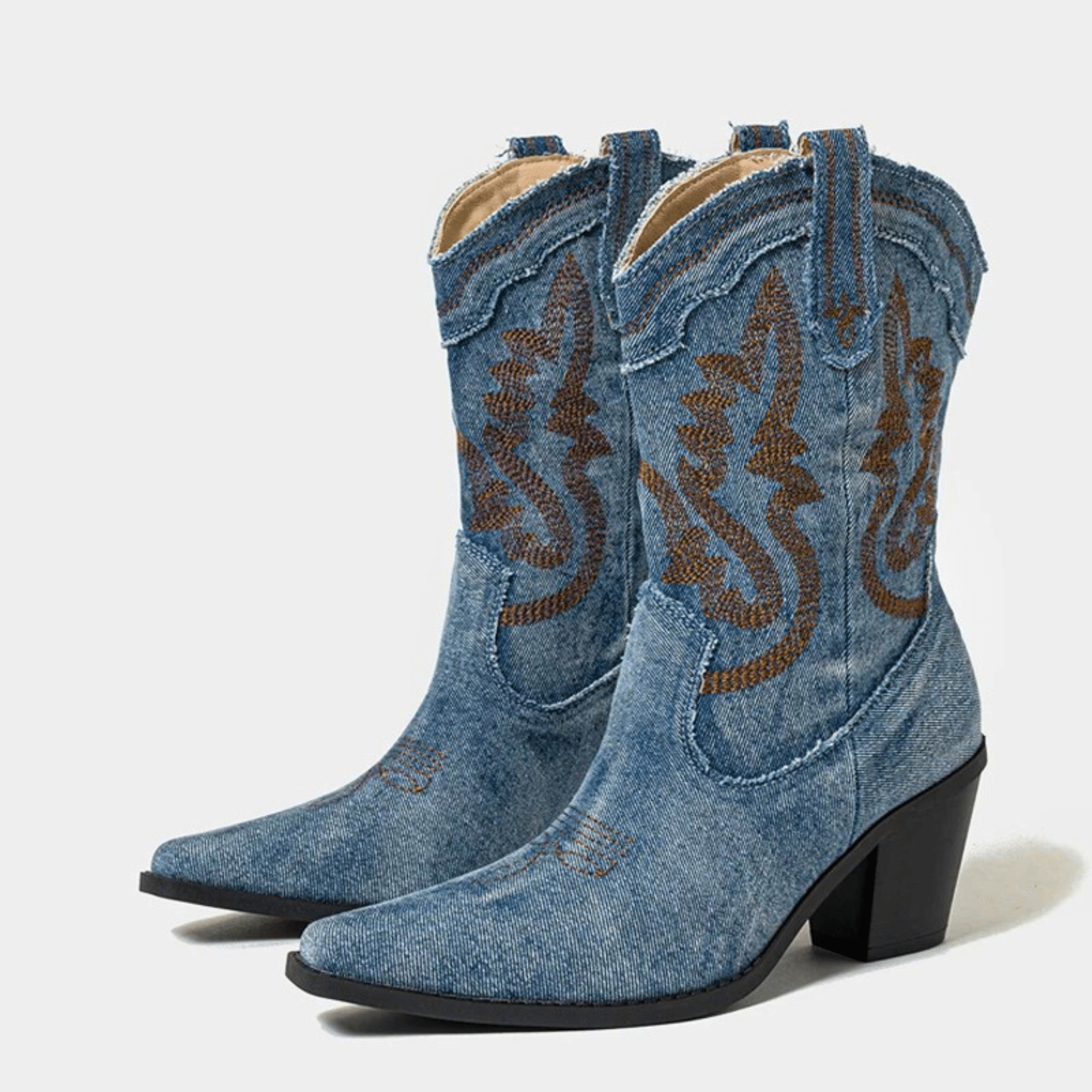 Denim Ankle Boots